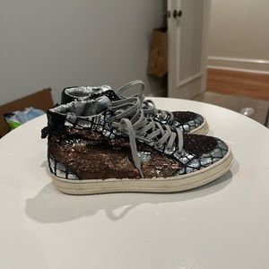 P448 Love Platform Mixed Media Sneakers